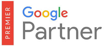 Discover Further Digital showcases the Google Partner logo, featuring a red vertical bar labeled 'Premier' on the left.