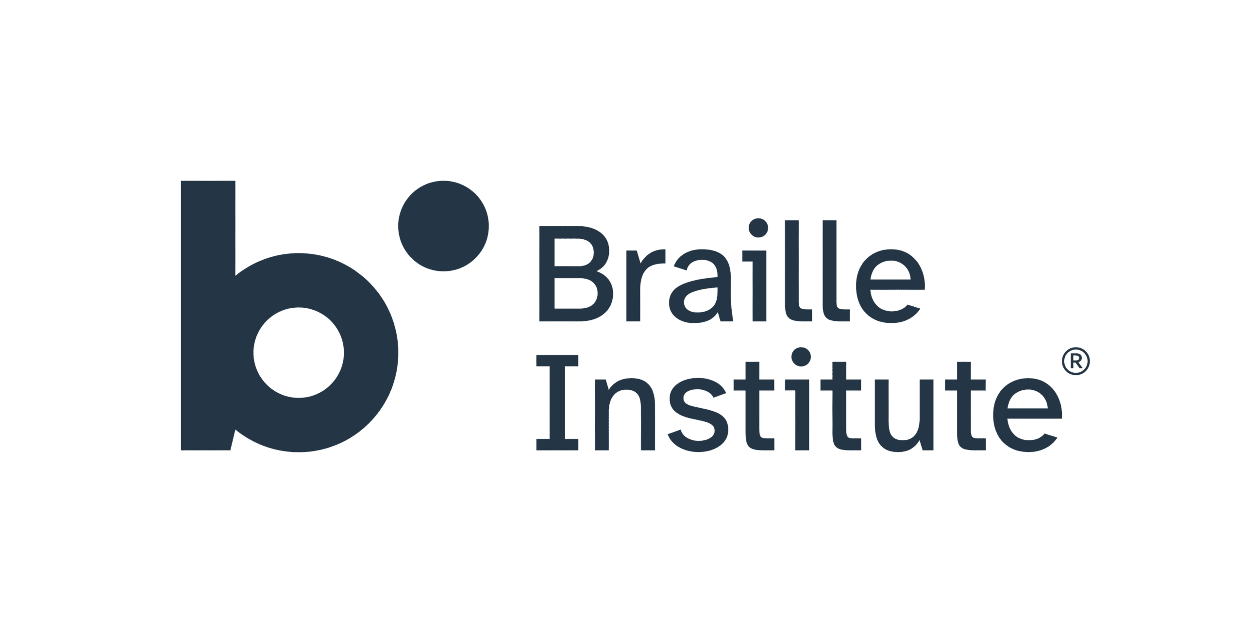 Blue logo for the Braille Institute